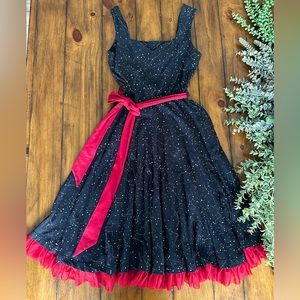 Boutique Brand Effie’s Heart, Black Vintage Style dress with Constelation Print